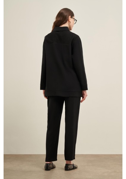 Kadın File Detay Takım Siyah fırsatları