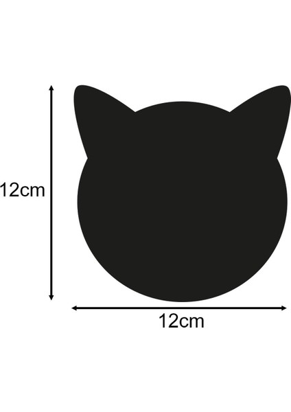 4'lü Kedi Desenli Bardak Altlığı Siyah 12 x 12CM fırsatları