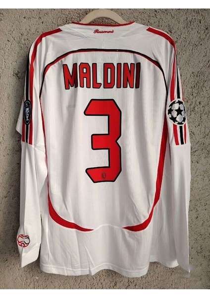 Milan 2006/07 Maldini Uzun Kol Yetişkin Forması Beyaz