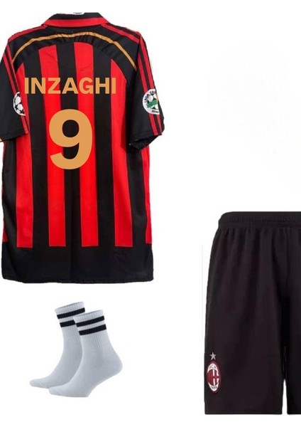 Milan Inzaghı 2006 2007 Kırmızı Siyah Nostalji Çocuk Forması
