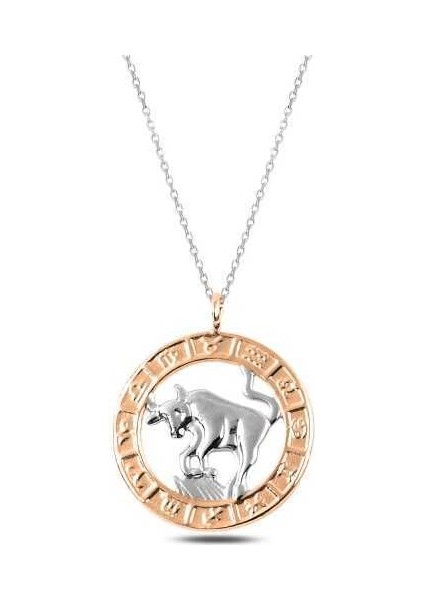 ​gümüş Rose Boğa Burcu Kolye