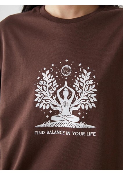 Lcw Vision Bisiklet Yaka Baskılı Kadın Tişört (S5) modelleri