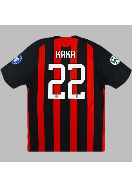Jersey Ac Milan #22 Kaka Leite 2008-09 Uefa Cup Futbol Forması fiyatları