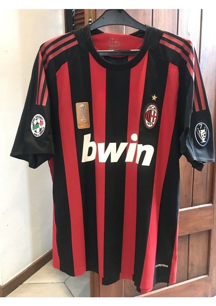Jersey Ac Milan #22 Kaka Leite 2008-09 Uefa Cup Futbol Forması modelleri