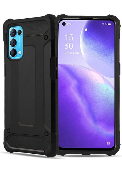 Oppo Reno 5 5g Kılıf Zırh Tank Sert Korumalı Silikon Crash Silikon Kapak