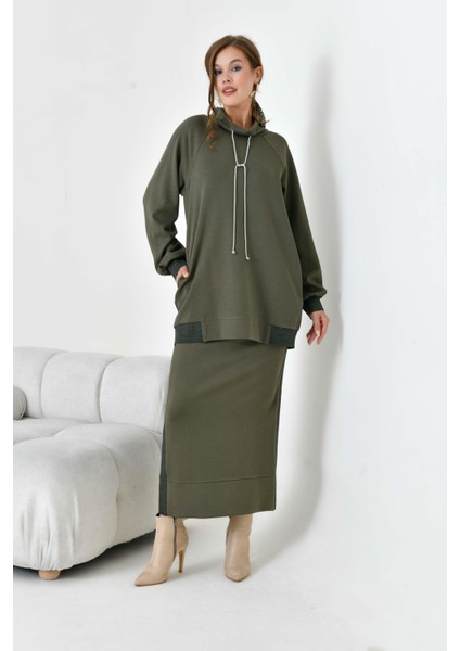 Kadın Etekli Takım Haki