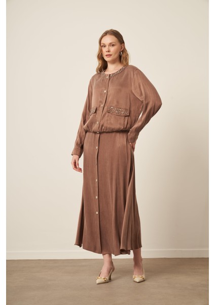 Kadın Cupra Etekli Takım Kahve fiyatları