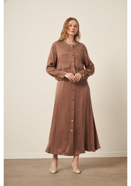 Kadın Cupra Etekli Takım Kahve modelleri