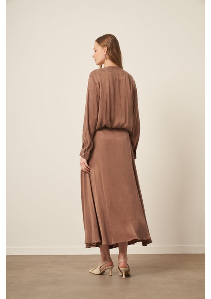 Kadın Cupra Etekli Takım Kahve indirimleri