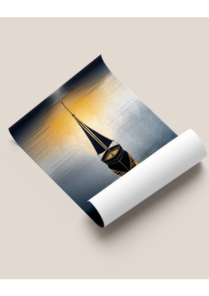 Çerçevesiz Poster Gemi -Sarı fiyatları
