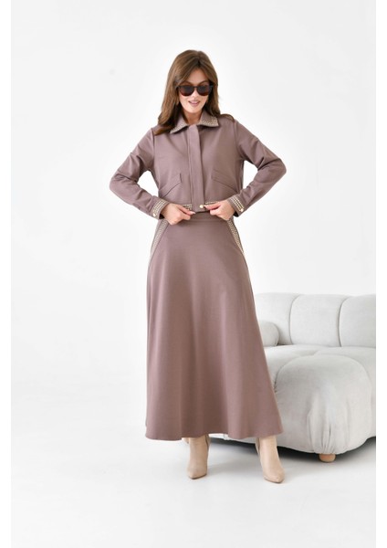 Kadın Iki Ip Taşlı Takım Kahve fırsatları