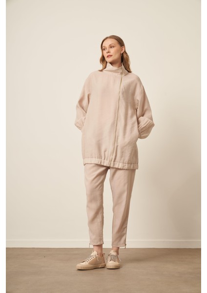 Kadın Modal Pantolonlu Takım Beige indirimleri