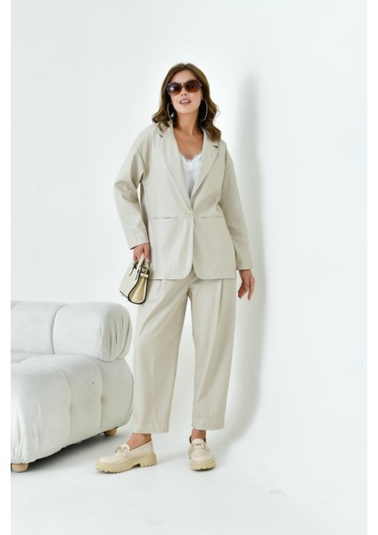 Kadın Deri Takım Beige modelleri
