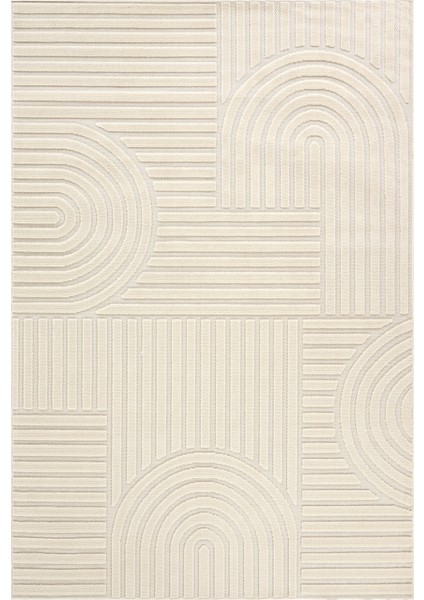 Iskandinav Rune White 100X300 cm Salon Mutfak Halısı Yolluk