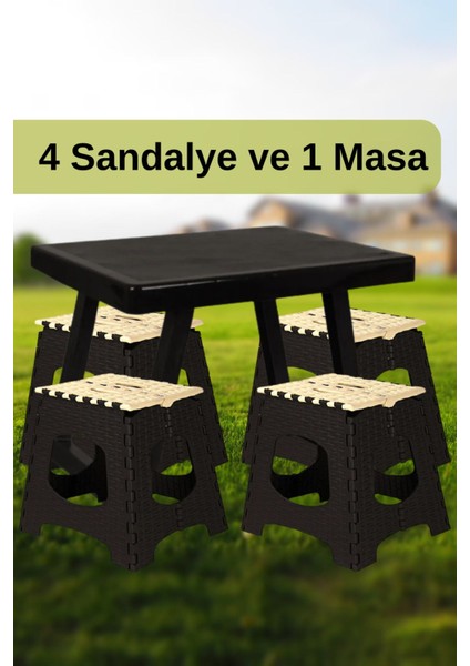 Katlanabilir Kamp Sandalyesi ve Masa Seti, Taşınabilir Piknik Tabureleri