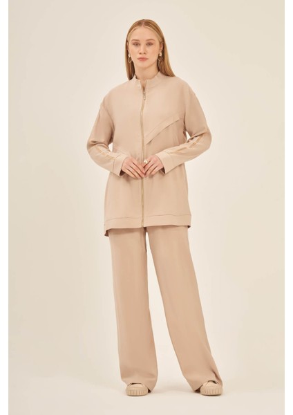 Kadın Kupra Takım Beige