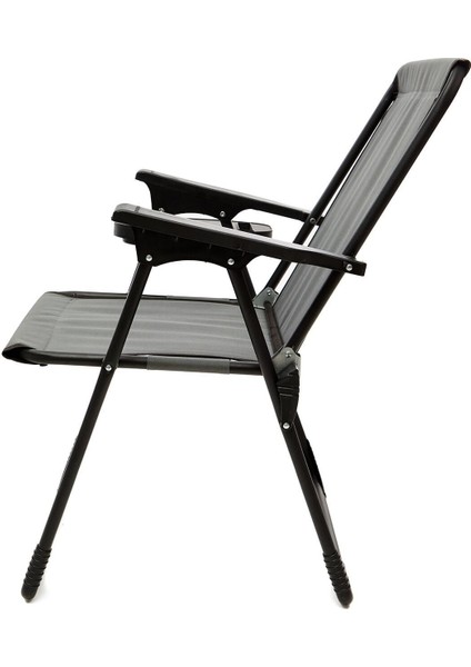 3'lü Katlanır Piknik Sandalyeleri, Oval Bardaklıklı, Gri, Mdf Masa ile Uyumlu fırsatları