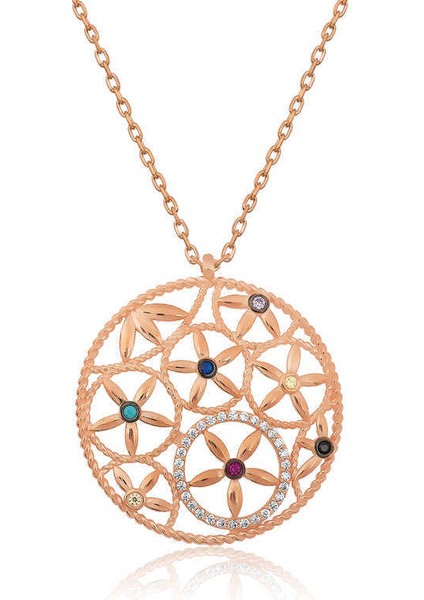 ​​​gümüş Yaşam Çiçeği Kolye