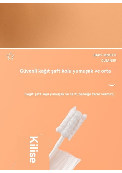 Ağız Temizleyici Çocuk Süt Dişleri Dil Kaplaması Süt Lekesi Temizleme Gazlı Bez Pamuk Çubuk Yumuşak Kıllı Diş Fırçası (Yurt Dışından) fiyatları