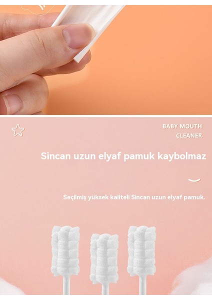 Ağız Temizleyici Çocuk Süt Dişleri Dil Kaplaması Süt Lekesi Temizleme Gazlı Bez Pamuk Çubuk Yumuşak Kıllı Diş Fırçası (Yurt Dışından) modelleri
