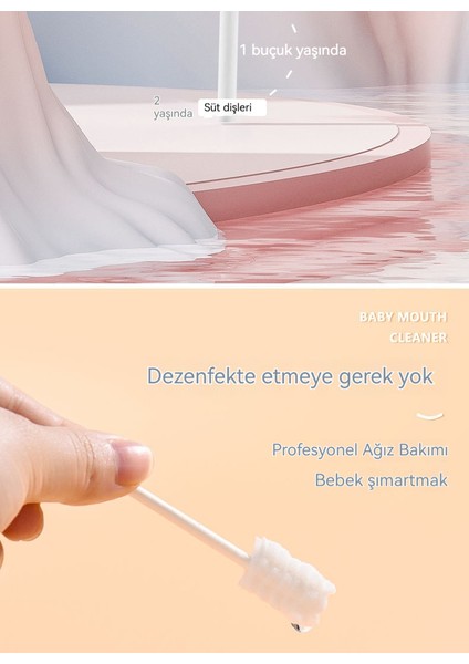 Ağız Temizleyici Çocuk Süt Dişleri Dil Kaplaması Süt Lekesi Temizleme Gazlı Bez Pamuk Çubuk Yumuşak Kıllı Diş Fırçası (Yurt Dışından) indirimleri