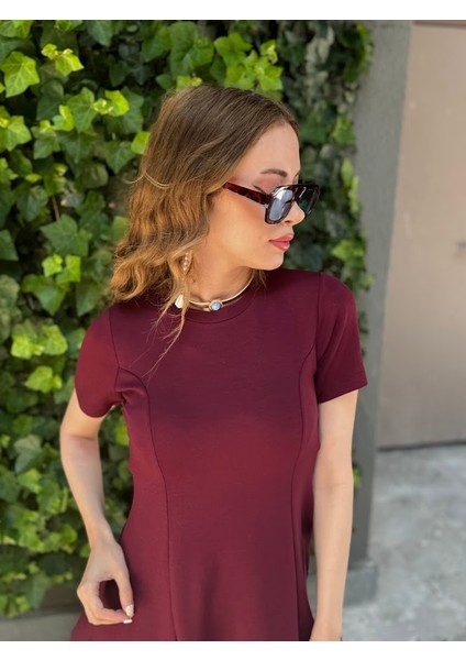 Kadın Elbise Kloş Mini Boy