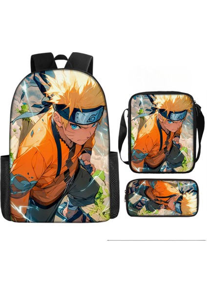 Naruto Naruto Naruto Üç Parçalı Okul Çantası (Yurt Dışından)