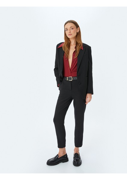 Yeni Sezon Cepli Slim Fit Cigarette Kumaş Pantolon