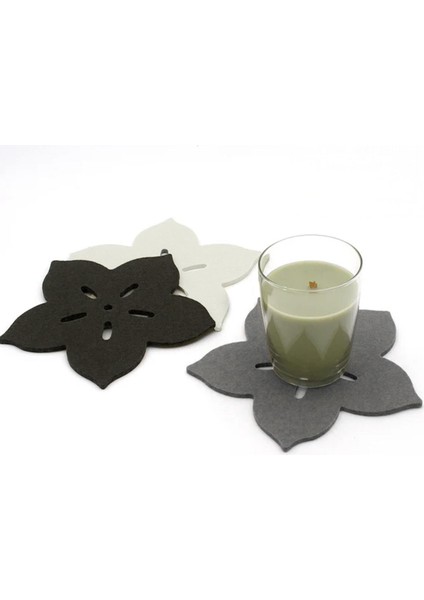 9'lu Üç Renk Çiçek Desenli Bardak Altlığı 10X10CM fiyatları