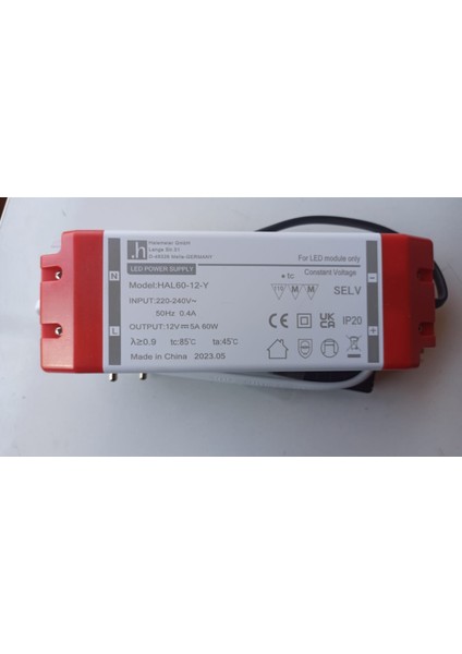 LED Güç Kaynağı LED EVG60W HAL60-12-Y 12V 5A 60W LED Güç Kaynağı LED EVG60W HAL60-12-Y 12V 5A 60W LED Güç Kaynağı