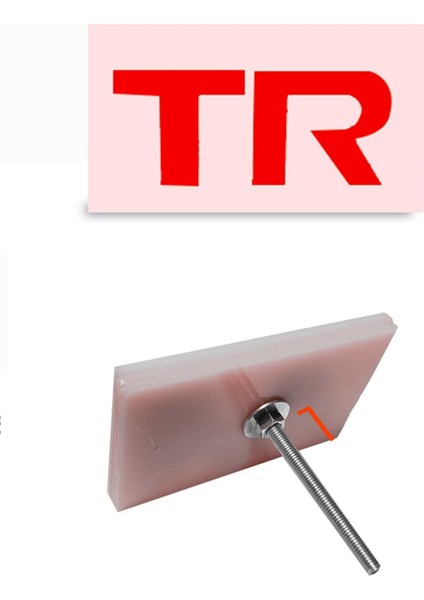 Tr Panjur Arma Beyaz Zemin Kırmızı Logo Vidalı Pleksi Izgara Amblem 85X55MM