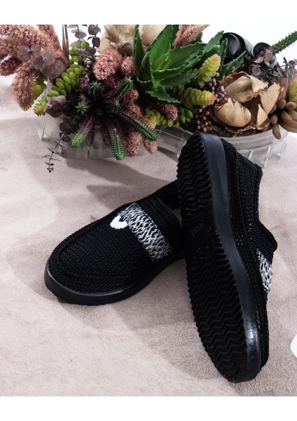 Siyah Örgülü Beyaz Nakışlı El Dokuması Kadın Espadril indirimleri