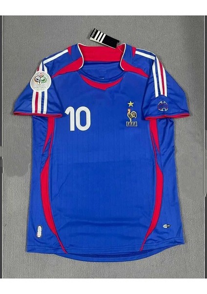 Fransa 2006 Dünya Kupası Zinedine Zidane Nostalji Forması (Blue)
