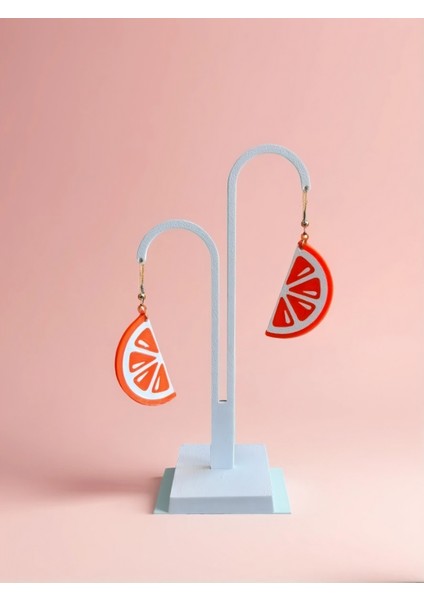 3D Baskı Citrus Küpe – Turuncu ve Yeşil Renk Seçenekli, Hafif Modern Tasarım fiyatları