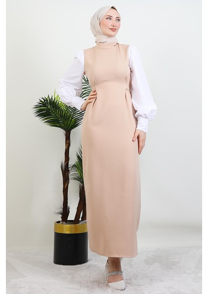 Ekin Tesettür Elbise Sütlükahve