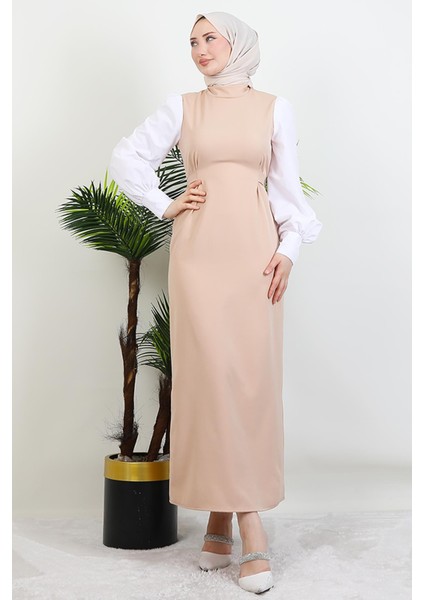 Ekin Tesettür Elbise Sütlükahve modelleri