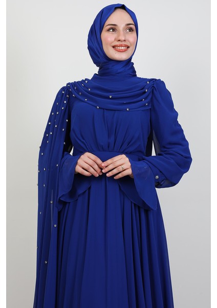 Karanfil Pelerinli Elbise Gece Mavi indirimleri