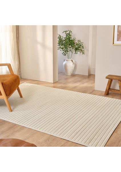 Iskandinav Tyra White 200X290 cm Salon Mutfak Halısı Yolluk