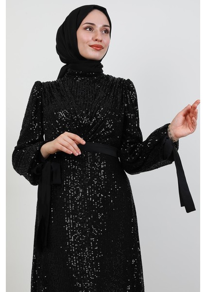 Göğsü V Drapeli Elbise Siyah indirimleri