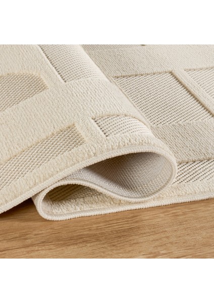 Iskandinav Tora White 100X200 cm Salon Mutfak Halısı Yolluk
