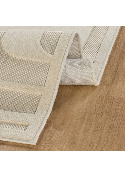 Iskandinav Tora White 100X200 cm Salon Mutfak Halısı Yolluk