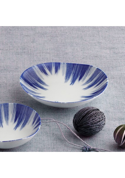 Proden 6 Parça 20 cm Asimetrik Bone Çukur Tabak Takımı - 854P