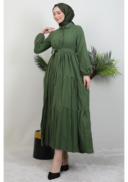 Evren Düğmeli Elbise Haki fırsatları