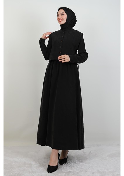 Ebra Modal Elbise Siyah modelleri