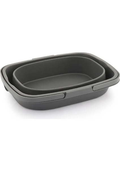 Katlanabilir Piknik Seti, Kova, Masa, Tablet Tutucu, 21 Litre, Antrasit