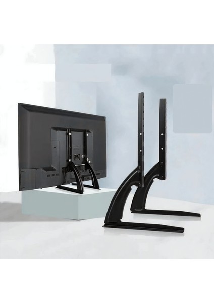 Ayarlanabilir Metal Tv Ayağı Standı 32"-75" Uyumlu 30KG Taşıma Vesa 100X100-200X400 Yükseklik Ayarlı