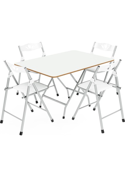 60X90 cm Katlanır Masa ve 4 Sandalye Seti, Şık ve Kullanışlı fırsatları
