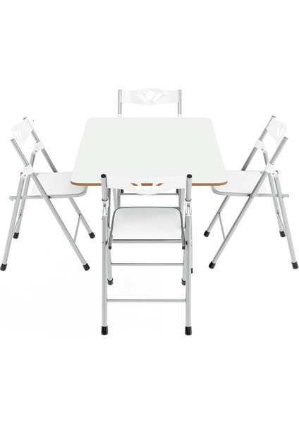 60X90 cm Katlanır Masa ve 4 Sandalye Seti, Şık ve Kullanışlı indirimleri