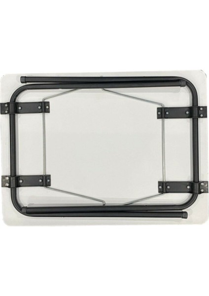 4'lü Mavi Piknik Sandalye ve Katlanır Mdf Masa Takımı