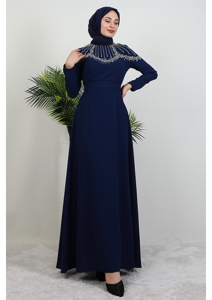 Nisan Taşlı Elbise Lacivert fiyatları